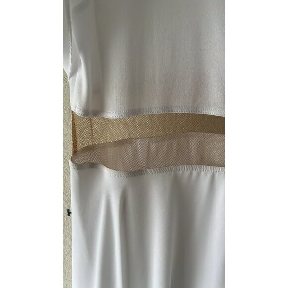 bailey 44 white cut out mesh midriff dress sz S  festival grunge fairy MIdi - Picture 2 of 7